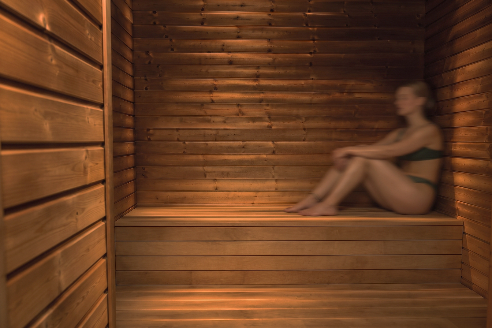 Woman In Sauna 1